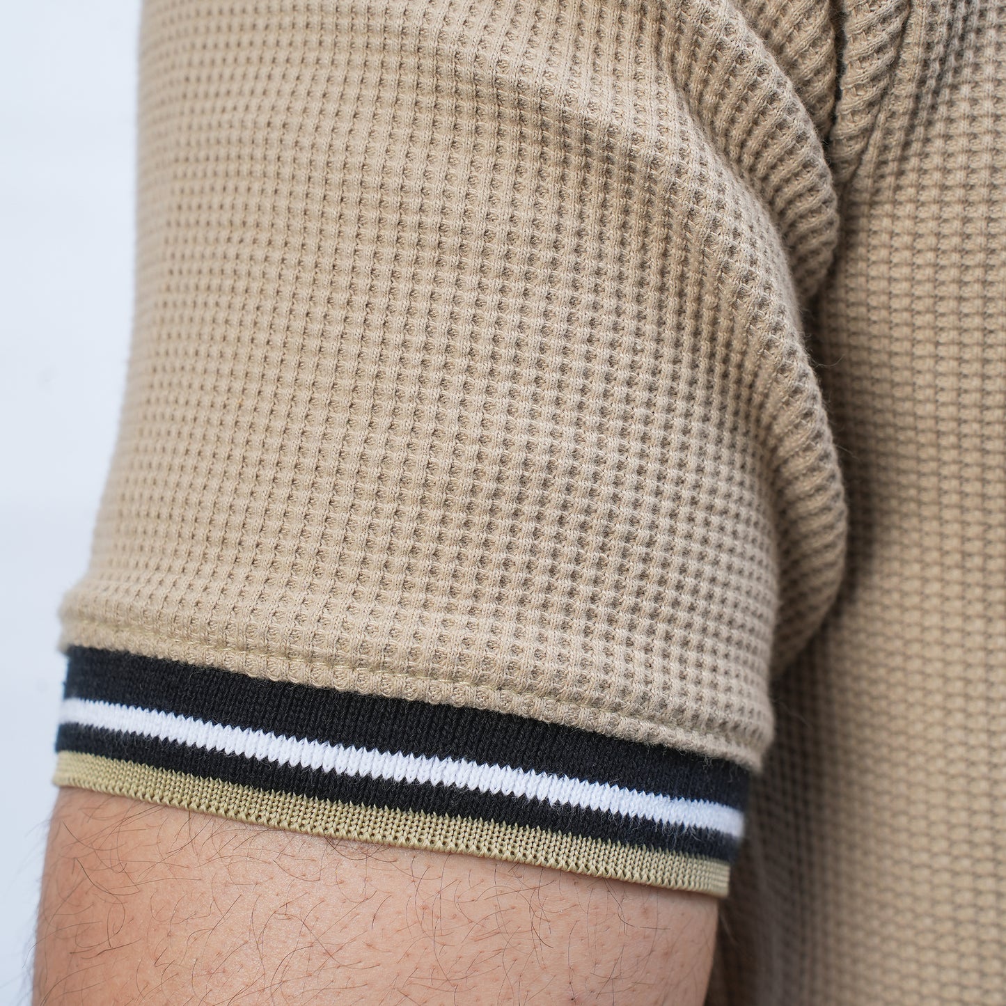 Sandstone Waffle Knit Polo